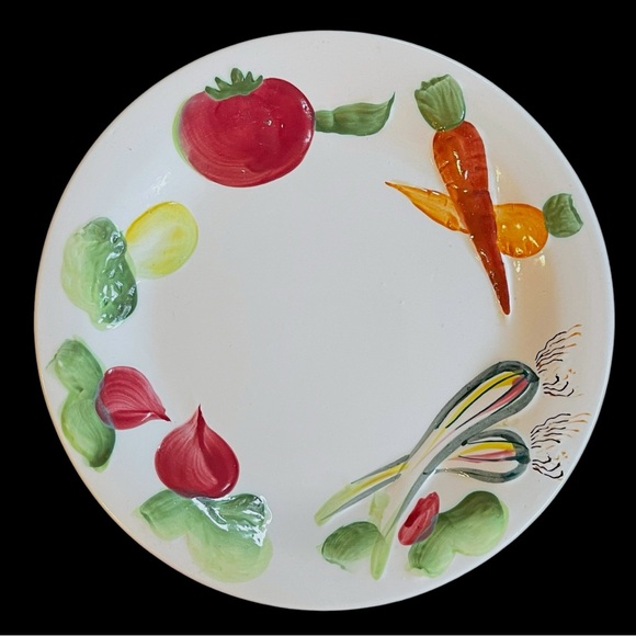 Set Of 3 Vintage Nasco Del Coronado Vegetable Motif  Salad Plates - Picture 7 of 16